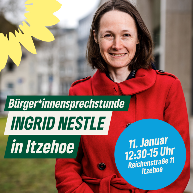 Bürger*innensprechstunde Ingrid Nestle (MdB) am 11.01.2024