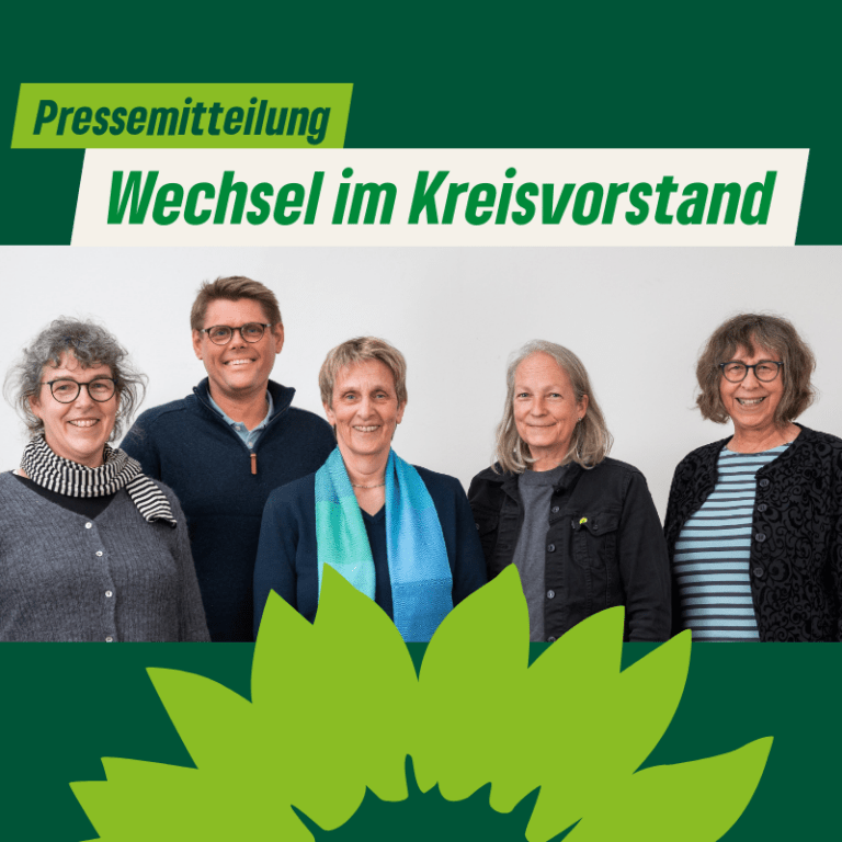 Pressemitteilung: Wechsel im Kreisvorstand von Bündnis90/Die Grünen Steinburg