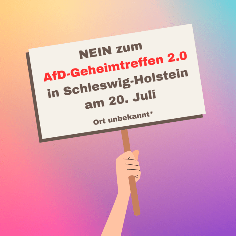 🔈🔈 Ein klares NEIN zum AfD-Geheimtreffen 2.0 bei uns in Schleswig-Holstein!